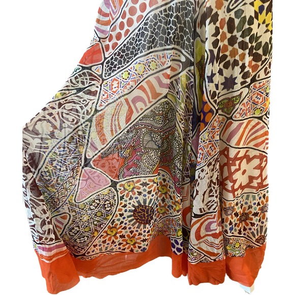 Vintage FUZZI Ruched Mesh Bodycon Maxi Dress - Picture 6 of 11